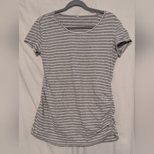 Gray Striped Women's Top